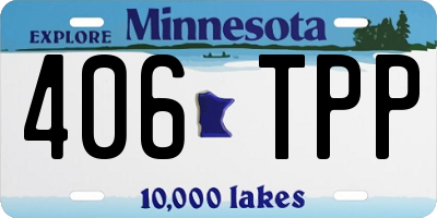 MN license plate 406TPP