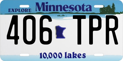 MN license plate 406TPR