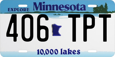 MN license plate 406TPT