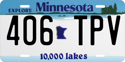 MN license plate 406TPV