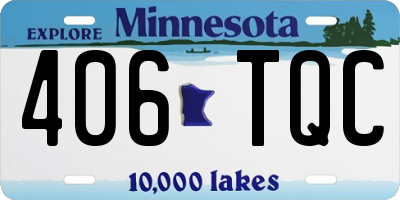 MN license plate 406TQC