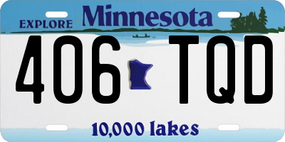 MN license plate 406TQD