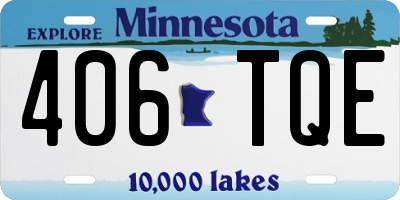 MN license plate 406TQE