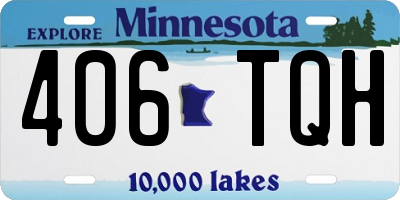MN license plate 406TQH