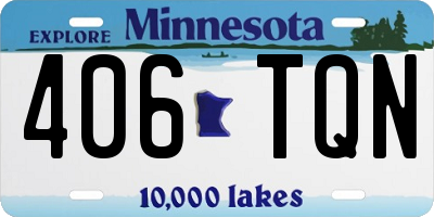 MN license plate 406TQN