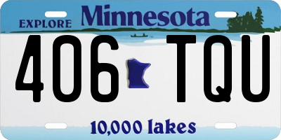 MN license plate 406TQU