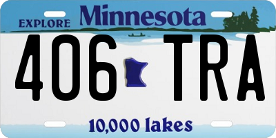 MN license plate 406TRA