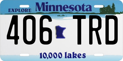 MN license plate 406TRD