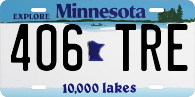 MN license plate 406TRE