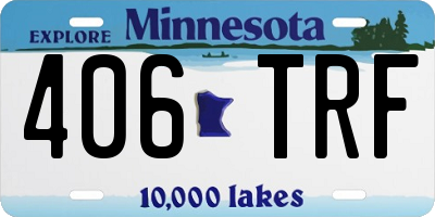 MN license plate 406TRF
