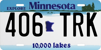 MN license plate 406TRK