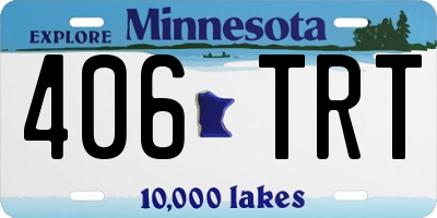 MN license plate 406TRT