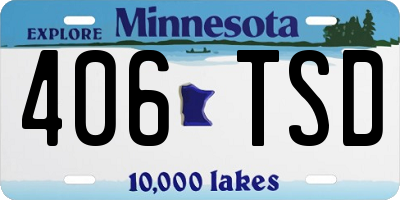 MN license plate 406TSD