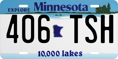 MN license plate 406TSH