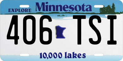 MN license plate 406TSI