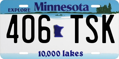MN license plate 406TSK