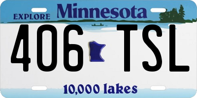 MN license plate 406TSL