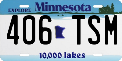 MN license plate 406TSM
