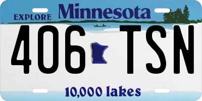 MN license plate 406TSN