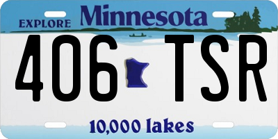 MN license plate 406TSR