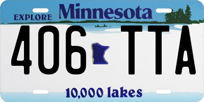 MN license plate 406TTA