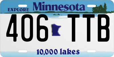 MN license plate 406TTB