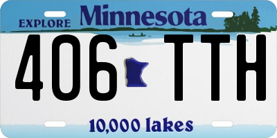 MN license plate 406TTH