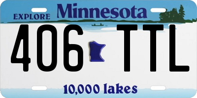 MN license plate 406TTL