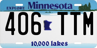 MN license plate 406TTM
