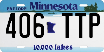 MN license plate 406TTP