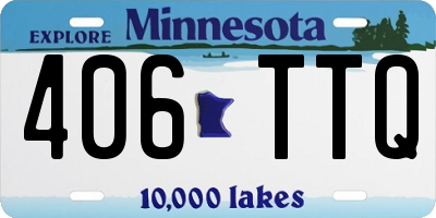 MN license plate 406TTQ