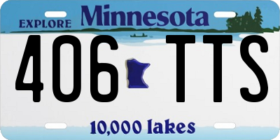 MN license plate 406TTS