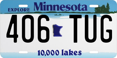 MN license plate 406TUG