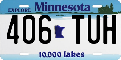 MN license plate 406TUH