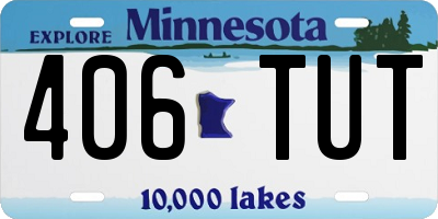 MN license plate 406TUT