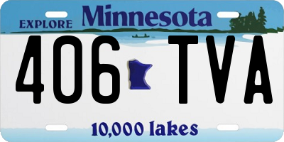 MN license plate 406TVA