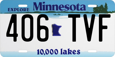 MN license plate 406TVF