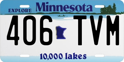 MN license plate 406TVM