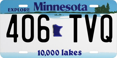 MN license plate 406TVQ