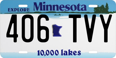 MN license plate 406TVY