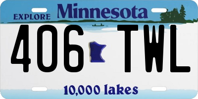 MN license plate 406TWL