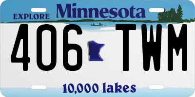 MN license plate 406TWM