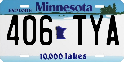 MN license plate 406TYA