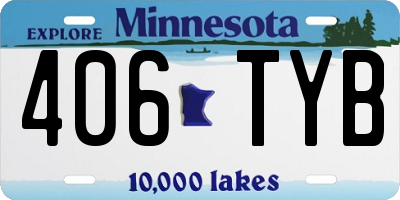 MN license plate 406TYB