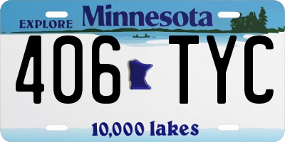 MN license plate 406TYC