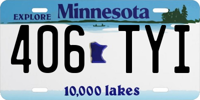 MN license plate 406TYI