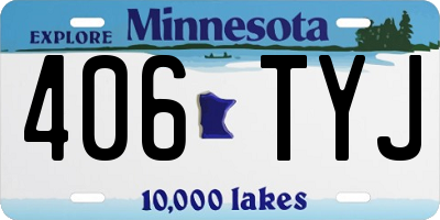 MN license plate 406TYJ
