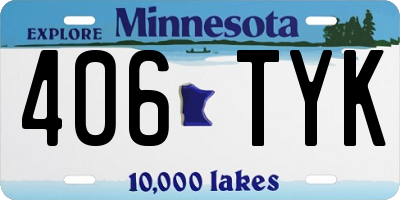 MN license plate 406TYK