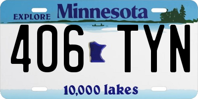MN license plate 406TYN