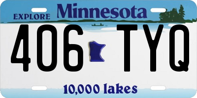 MN license plate 406TYQ